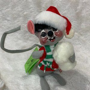 🎄 1983 Vintage Annalee Mobility Christmas Snowball Mouse Doll with Tag #7740